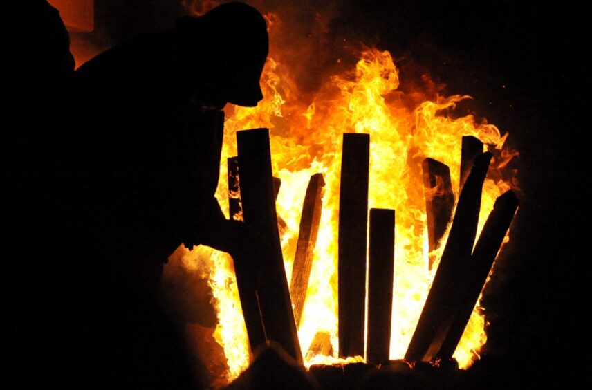 Flames and smoke add to the atmosphere of Clavie night in Burghead. Photo: Jason Hedges/DCT Media