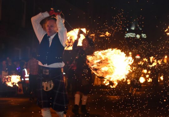 A spectacular image from the 2019 fireballs ceremony.