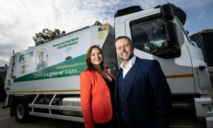 Keenan Recycling managing director Grant Keenan with his wife, Claire, the Aberdeen firm's collections director.