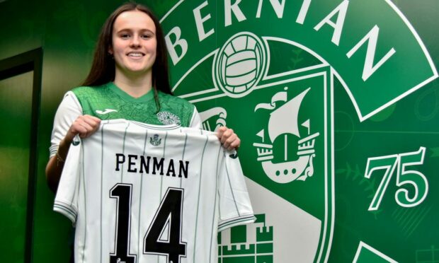 Jenna Penman has been enjoying life in Edinburgh after signing for Hibernian in January. Picture supplied by Hibernian FC