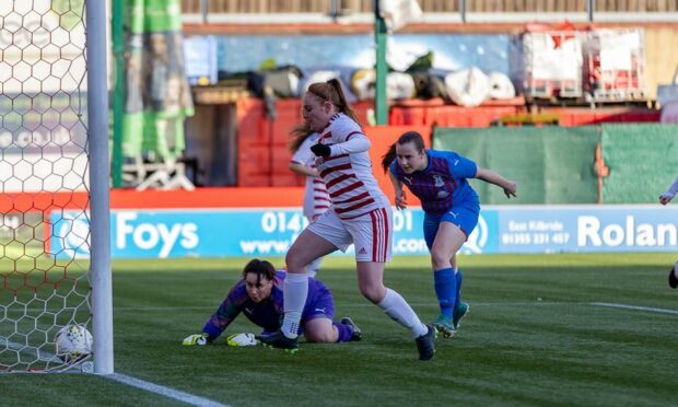 It was a tough day for Caley Thistle Women as they lost 14-0 at Hamilton in the Scottish Women's Cup on Sunday. Photograph by Ian Steele Photography