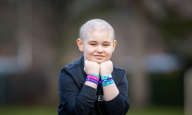 Seven-year-old cancer survivor Riley Maclennan has been chosen to launch World Cancer Day in Scotland. Photos by Paul Campbell.