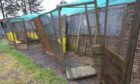 A total seven aviaries were left disintegrating and on the brink of collapse after being battered by gale force winds.
