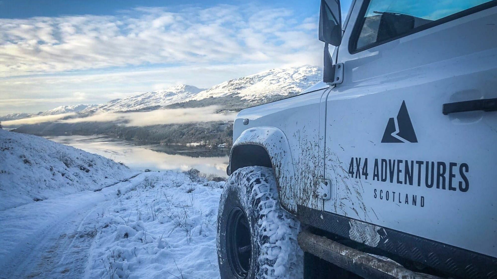 off-road driving car hire available to exlore the Highlands during Easter break at Loch Lomond