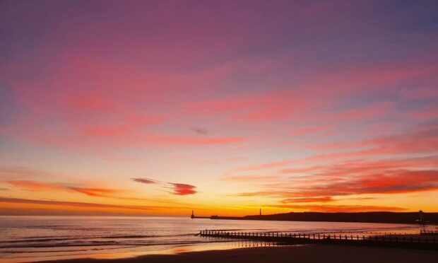 Sunrise at Aberdeen Beach this week. Photograph by Hollie Irving.