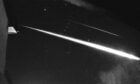 A meteor that was spotted over Aberdeen on Saturday night. PIC: Torcuill Torrance AAS UKMON