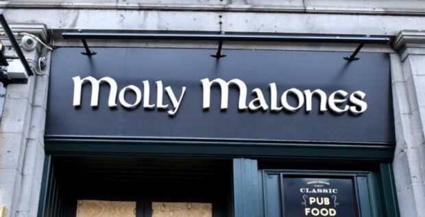 Emma Russell upset the customers at Molly Malones on Union Street in Aberdeen.