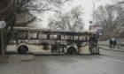 A bus burned out during recent protests in Almaty, Kazakhstan (Photo: Stringer/EPA-EFE/Shutterstock)