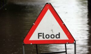 Flooding in Aberdeenshire. Image: Shutterstock.