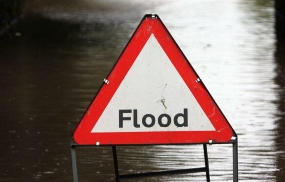 Flooding in Aberdeenshire. Image: Shutterstock.