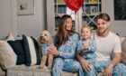 Matching PJs for the whole family and a neckerchief for the dog include everyone in Valentine's Day (Heart jersey family set, £89, Night).