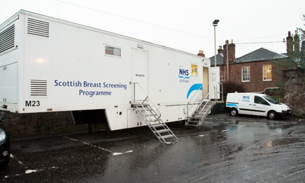 Mobile breast screening unit.