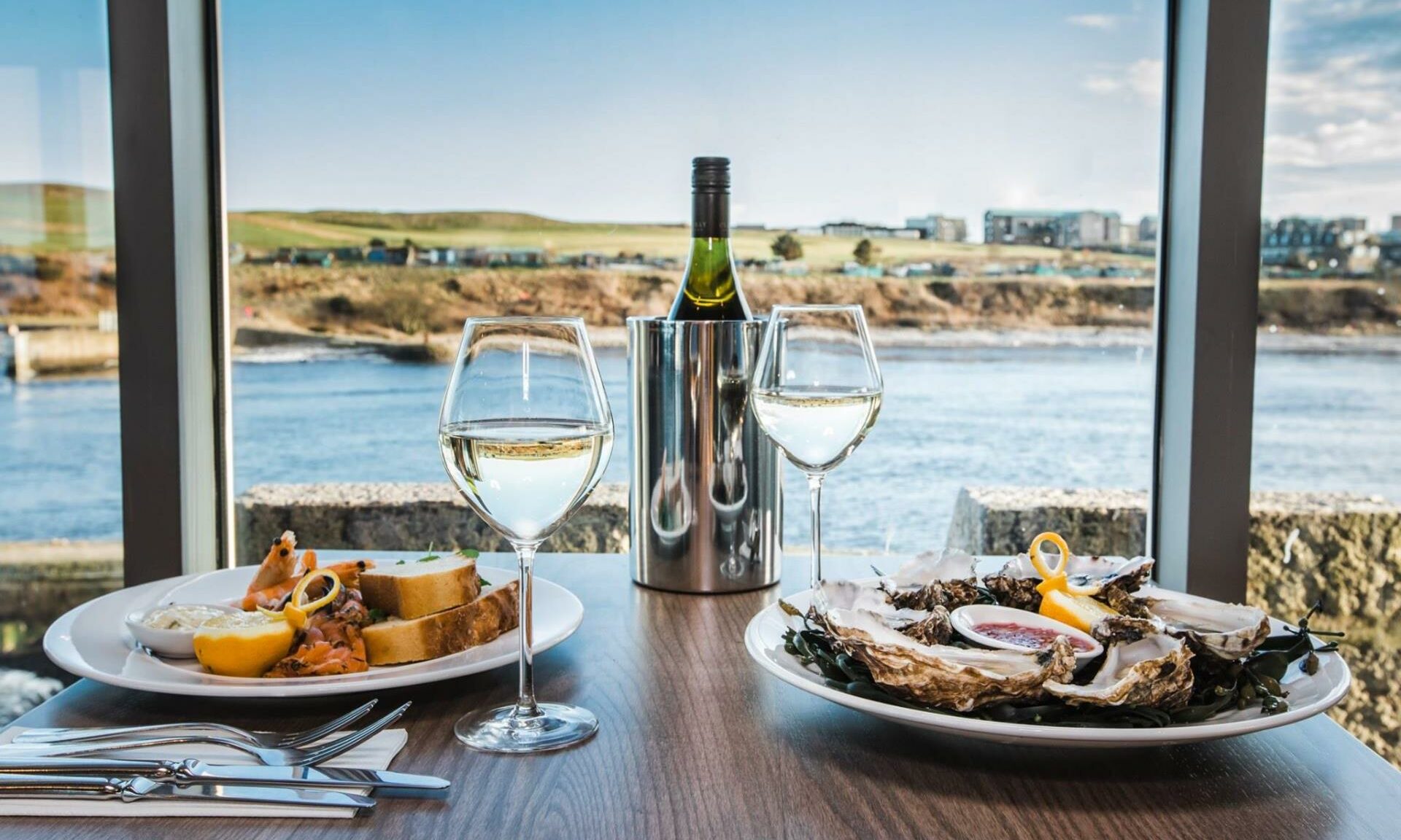 Fresh seafood with views at Aberdeen seaside restaurant The Silver Darling.