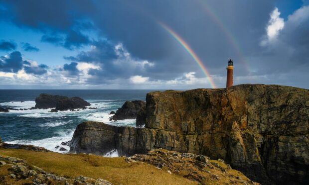 To go with story by Louise Glen. Gaps in mental health provision on the islands to be studied. Picture shows; Butt of Lewis and a rainbow. Butt of Lewis. Supplied by Scottish Rural Health Partnership Date; Unknown