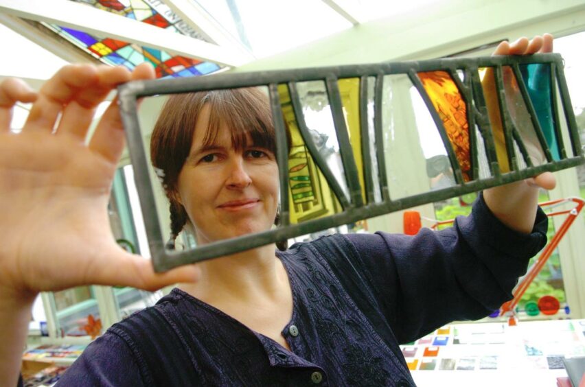 Mairi Ewen, a stained glass and sculpture artist, from Newtonhill. Photo: Peter Anderson.