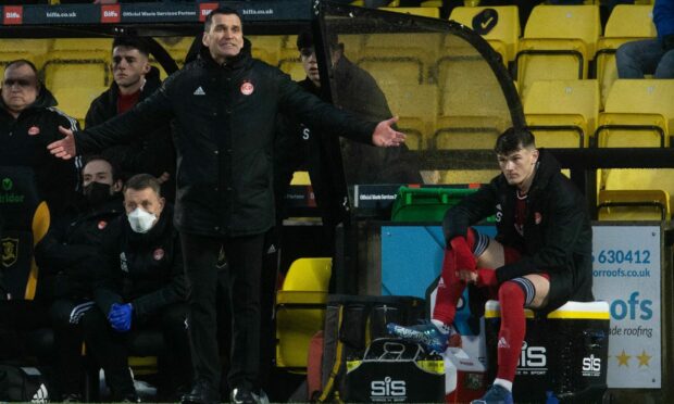 Stephen Glass was a dejected figure following Saturday's loss at Livingston