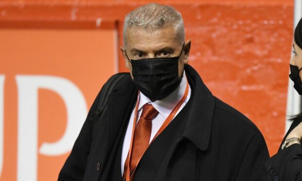 Aberdeen chairman Dave Cormack during the Premiership match against St Johnstone at Pittodrie.