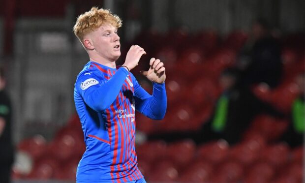 Sam Pearson netted for Caley Thistle against Hamilton Accies.