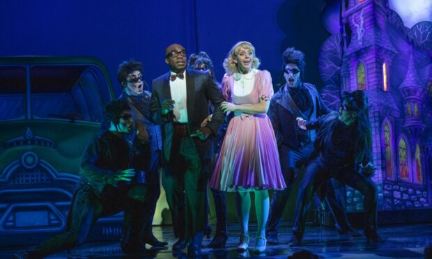 Ore Oduba as Brad in Rocky Horror Picture Show.