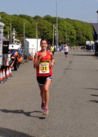 Alanna pictured at the 2016 Stornoway Half Marathon. 
