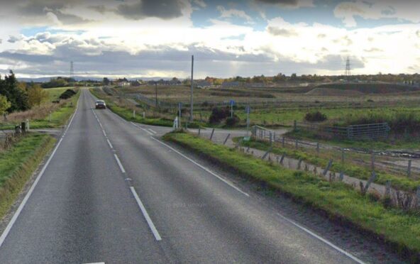 Google street view of A941 north of Elgin