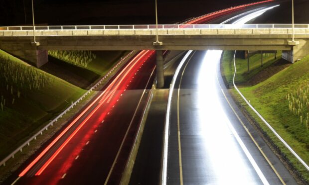 Traffic on the AWPR at Milltimber. Photo: Kath Flannery/DCT Media