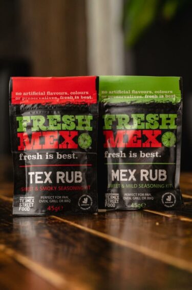 FreshMex rubs, which will soon be sold in all Scottish Asda stores.