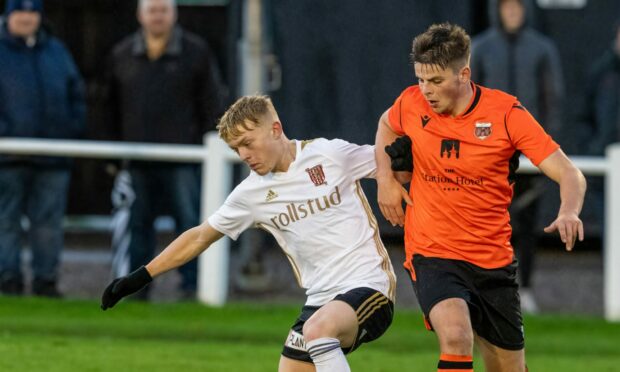 Tyler Mykyta, left, has signed for Elgin City on loan from Aberdeen.