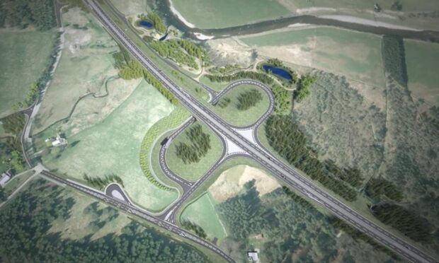 An idea of what the dualled road will look like. Picture by Traffic Scotland.