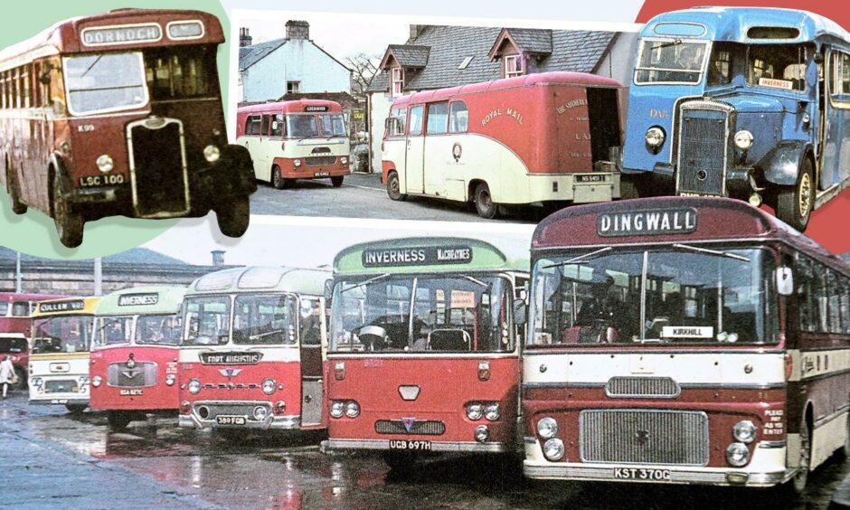 Highland buses came in many and varied guises, but were treasured by locals and visitors in decades gone by.  Photographs by John Sinclair