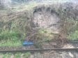 The landslip that caused major disruption on the Inverness to Kyle of Lochalsh and Wick earlier. Picture by Network Rail.
