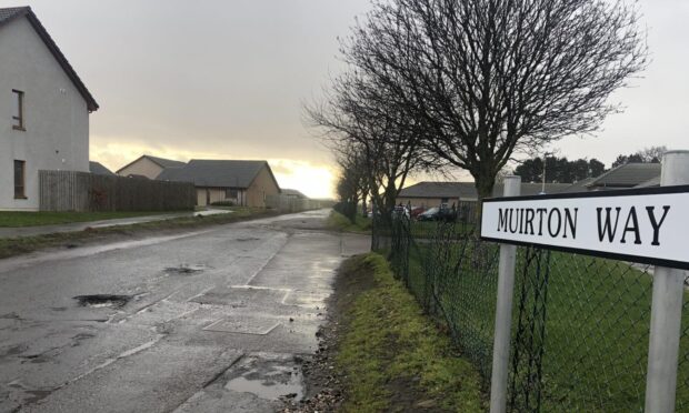 The assault took place in Buckie's Muirton Way.