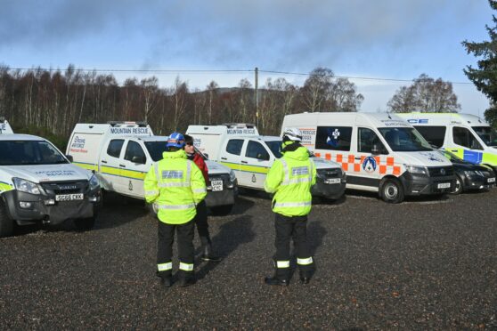 Police, RAF and the Coastguard deploy to Spey Valley Golf Club in Aviemore.
Pictures by Jason Hedges.
