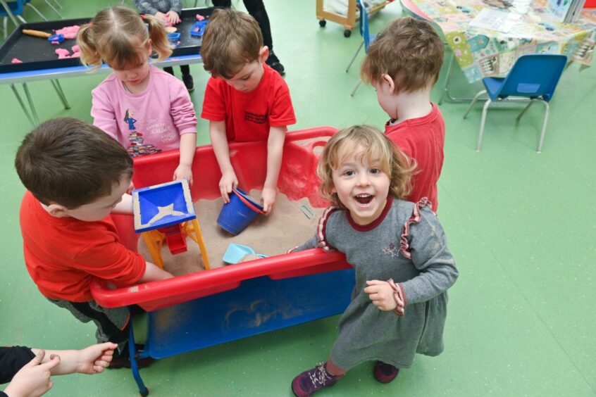 Kids at play with the Turriff Playgroup