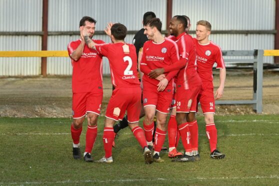 Pictures by JASON HEDGES    
26.02.2022 URN: CR0033783
Highland League Huntly v Brechin City.
Full Time result 3 -0
Picture: Fina Goal by Brechin's Michael Paton 6
Pictures by JASON HEDGES