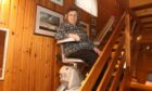 Janette Ridgway on her stairlift