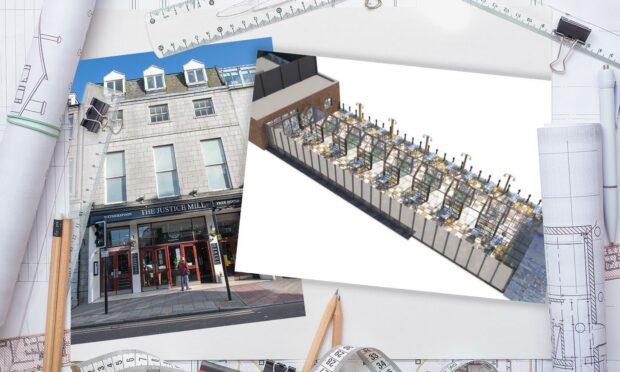 The rooftop terrace could boost the Justice Mill pub in Aberdeen city centre. Supplied by Design team, Clarke Cooper.