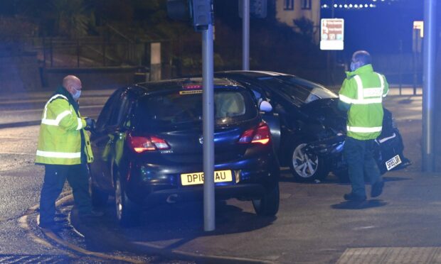Police Scotland at the scene of RTC on Ellon road, Bridge of Don

Picture by Kenny Elrick     18/02/2022