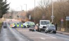 Skene Road in Aberdeen has been shut following a three-vehicle crash