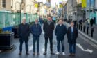 From left, Arron Finnie, Stuart Johnston, Dan Smith, Derren McRae and Mark McQueen are a group of surveyors who are banding together to campaign for the pedestrianisation of Union Street ahead of Monday's meeting.  
Picture by KATH FLANNERY