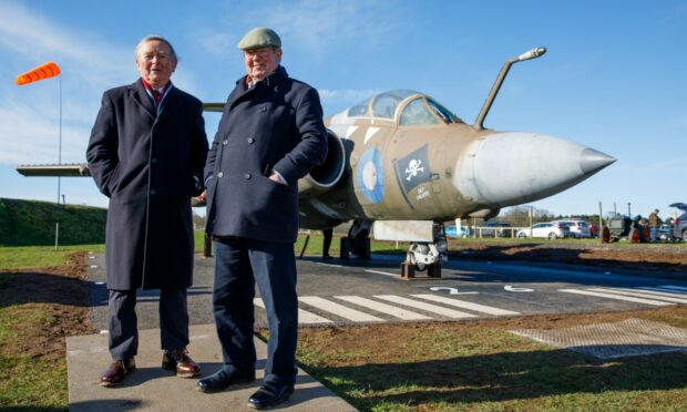 Navigator Dan Needham, picture left, who flew in this actual jet alongside Buccaneer pilot Rick Phillips. Photo: Kenny Smith/ DCT Media