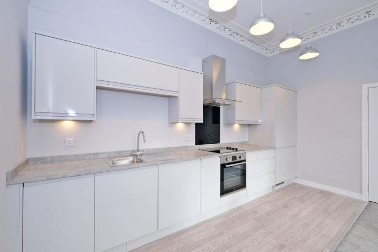 kitchen at Union Street development: new flats with lifts in Aberdeen