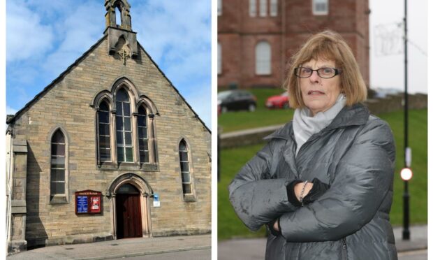 Trinity church with Inverness councillor Bet McAllister. Photos: DCT Media