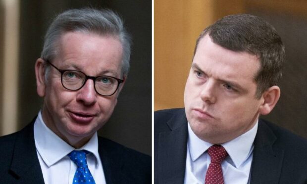 Michael Gove leapt to Douglas Ross's defence