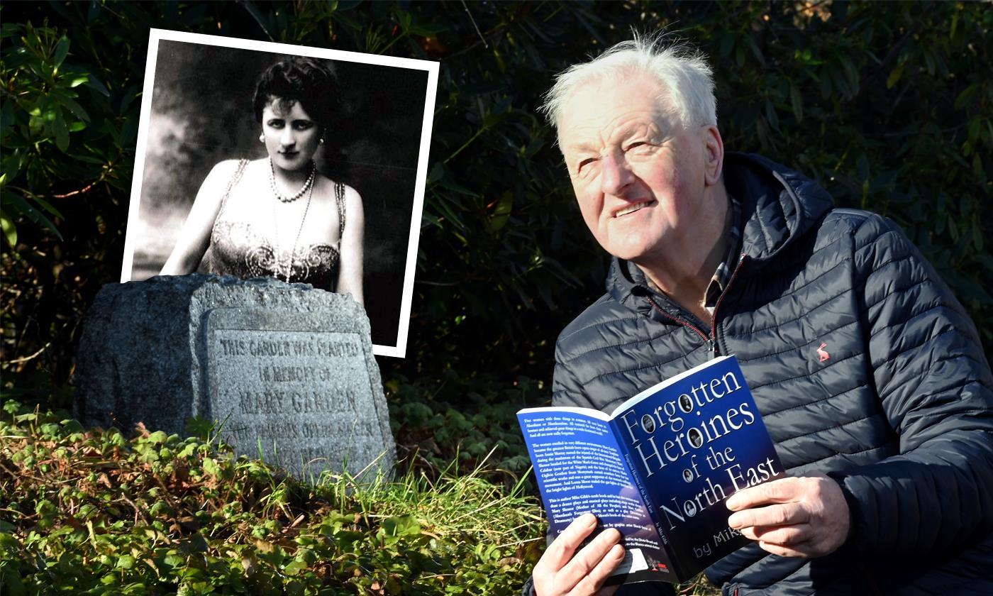 Mike Gibb at the Mary Garden memorial stone