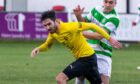 Callum Maclean in action for Nairn County against Buckie Thistle. Image: Jasperimage