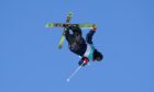 The impressive Kirsty Muir 'imitating an aerobatic helicopter' at the Winter Olympics this week.
