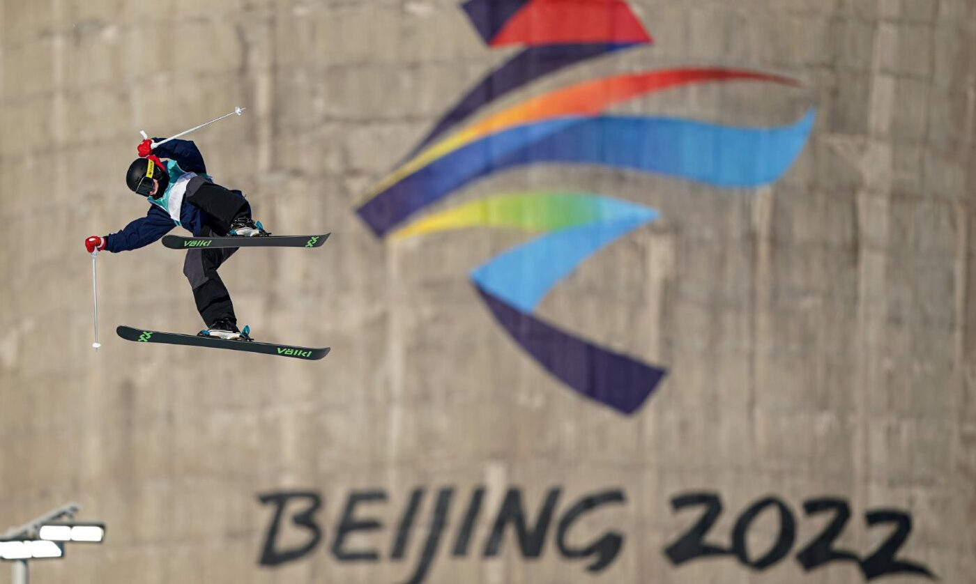 Great Britain's Kirsty Muir during the Women's Freeski Big Air Final on day four of the Beijing 2022 Winter Olympic Games at the Big Air Shougang in China. Picture date: Tuesday February 8, 2022.  Photo credit: Andrew Milligan/PA Wire.