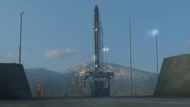 An artist's impression of the launch platform on site.