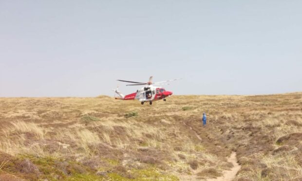 Coastguard helicopter Rescue 151 was sent to assist with the search.